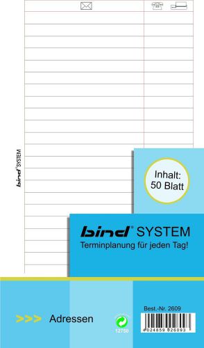 bind - B2610 - Systemeinlage KARIERT A6