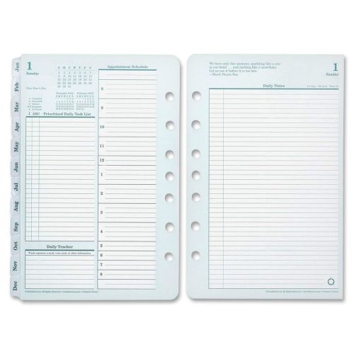 2015 Franklin Covey Monarch Planner Refill -Daily 8.5&#034;x11&#034; -Green,Wht FDP35427