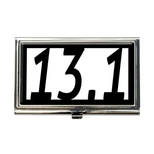 13.1 miles half marathon black Business Credit Card Holder Case