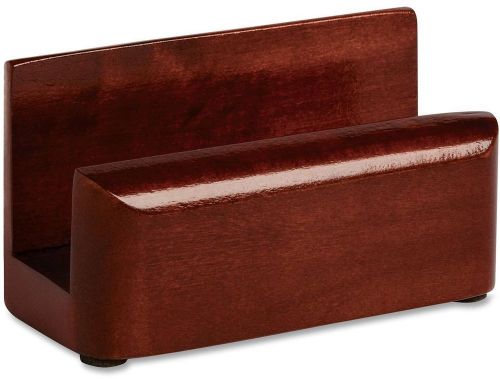 Wood Tones Business Card Holder Capacity Cards Of 2.25 X 4 Mahogany