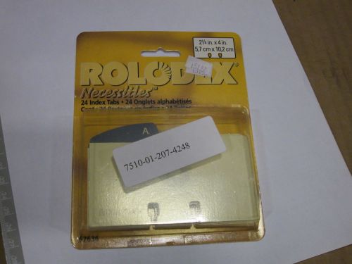 5 PACKS ROLODEX NECESSITIES 24 INDEX TOPS 2-1/4&#034; x 4&#034; ~NEW~