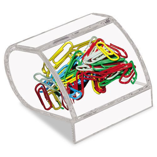 Paper Clip Holder, Acrylic, 3 x 2 3/4 x 3 1/2, Clear