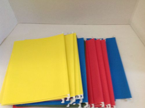 40 VARIED COLORED HANGING FILE FOLDERS