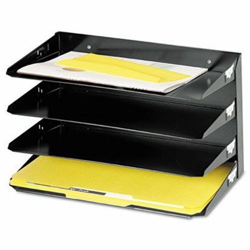 SteelMaster Horizontal Legal Organizers, 4 Tier, Steel, Black (MMF2644HLBK)