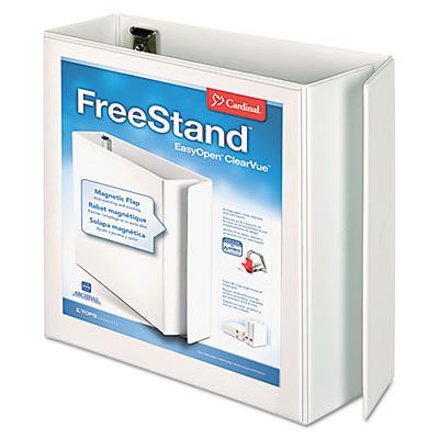 FreeStand EasyOpen Binder with Locking Slant-D Shape Ring, 4&#034; White