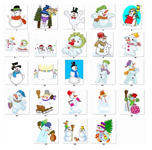 Personalized Return Address Labels Christmas Snowman choose one picture (C1)