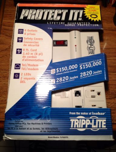 Tripp Lite Surge Protector 8 Outlet NEW Home Office Phone Work
