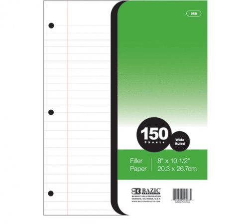 BAZIC W/R 150 Ct. Filler Paper, Case of 24