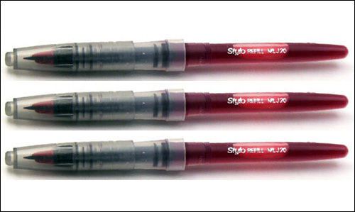 Pentel Tradio Stylo MLJ20 Pen Refill Red x 3