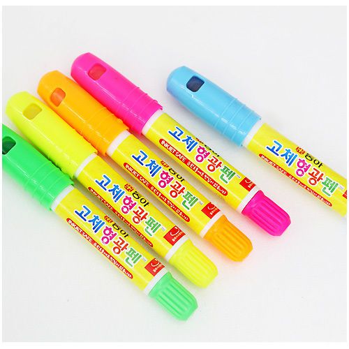 DONG-A Jet Stick Round Type Solid Gel Highlighter INKJET SAFE - 5COLORS (PICK 5)