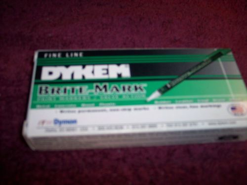 DYKEN 41003 FINE LINE PAINT MARKER BRITE-MARK SET OF 12