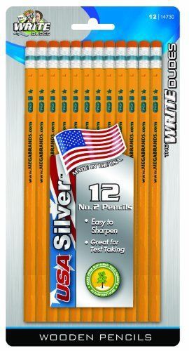 Board Dudes 14730AA48 Usa Gold #2 Pencils, Cedar, Yellow, Un-sharpened, 12/pack