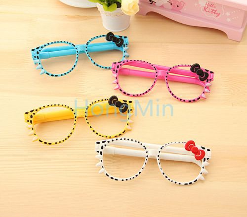 Novelty Creative Ballpoint Pen Glasses Shape Student School Writing Equipment