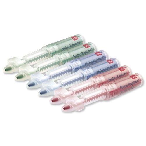 Nobo kapture colour cartridge set assorted pack of 6 1902596 red, green, blue for sale