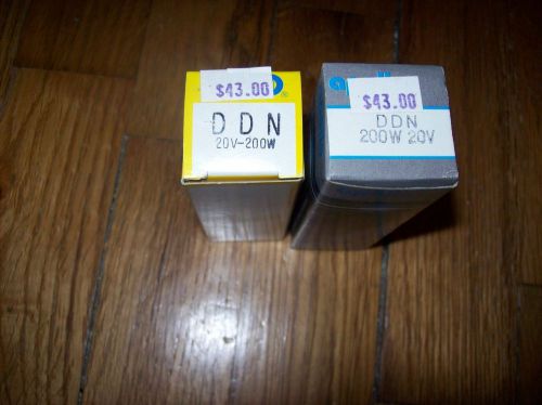 NOS 2 DDN projector lamp/BULB  20 VOLT 200 WATT  100 HOURS