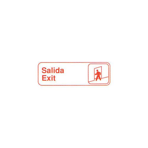 Tablecraft - 394590 - &#034;Salida/Exit&#034; Sign - [3x9&#034;]