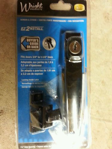 Wright Products-Wright Blk Key Button Lock Vk333x3bl Storm Door Knob/Latch