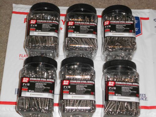 GRIP RITE STAINLESS DECK SCREWS 528 PIECES #10 X 3&#034;