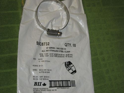 NIB LOT OF 20 - STAINLESS STEEL HOSE CLAMP SAE SIZE 32