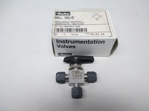 NEW PARKER 4Z-MB4XPFA-SSP 2500PSIG STAINLESS 1/4IN BALL VALVE D322947