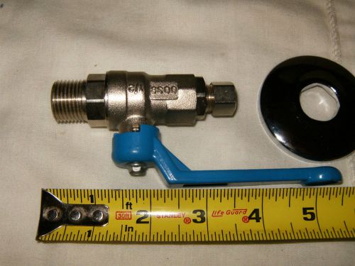 Ball Valve Chrome 1/2&#034; MIP x 3/8&#034; Com. w/Finish Escution 600WOG #0038