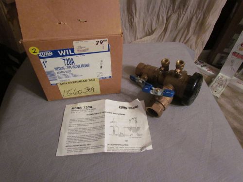 Zurn Wilkins Pressure Vacuum Breaker With Ball Valves 1&#034; Model 720A New in box