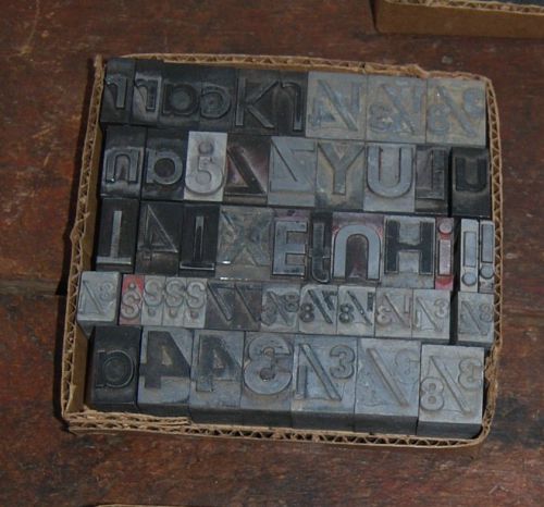 VINTAGE METAL LETTER PRESS TYPE PRINTING, CRAFT, HOBBY