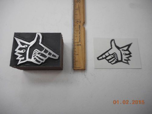 Printing Letterpress Printers Block, Printers Pointing Fist