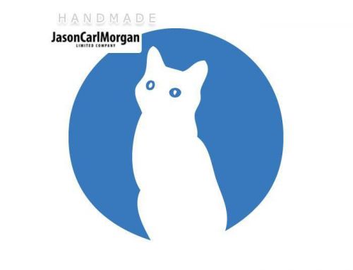 JCM® Iron On Applique Decal, Cat Sky Blue