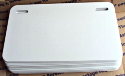 25pc .024 4&#034; X 8&#034;  White Aluminum License Plate for Mopeds, ATV&#039;S &amp; Motorcycles