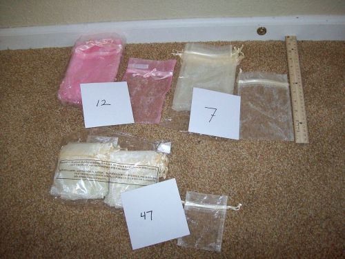 66 Organza Bags Tie top Small Pouches Bags Wedding favors potpourri see through