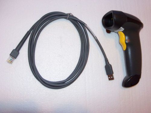 Motorola Symbol HP BLACK LS2208 Bar Code Scanner w USB cable scans fine NO BEEP