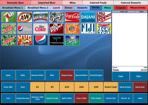 Restaurant pos system complete touch point of sale cash register software for sale