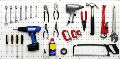 50 Pc Peg Board Hook Kit - Pegboard Garage Tool Storage