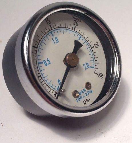 New! gauge 1-1/2&#034; face steel case 0-30 psi/kpa/bar 1/8&#034; npt brass back 102d-158c for sale