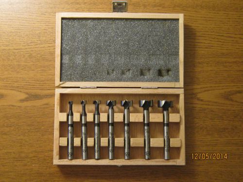 Set of 7 W. Germany Schlagring Forstner Bits in Wood case woodworking