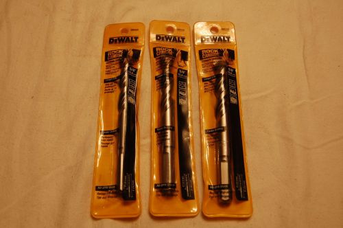 Three DeWalt 5/8&#034; Rock Carbide Hammer Drill Bits 5/8&#034;X6&#034;X4&#034; DW5241