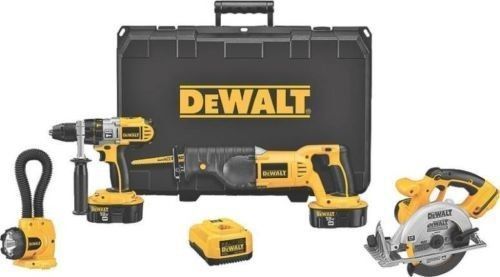 NEW DEWALT DCK450X 18 VOLT XRP CORDLESS 4 PIECE TOOL DRILL SAW COMBO FULL KIT