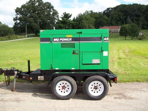 2005 multiquip whisperwatt 45kva portable diesel generator, 6300 hrs for sale