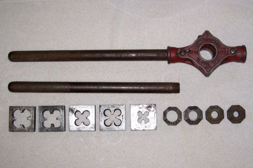 Vintage g.t.d. pipe die tool kit  1/4&#034;, 3/8&#034;, 1/2&#034;, 3/4&#034;, 1&#034;  threader set for sale