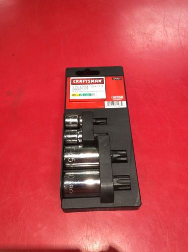 Craftsman 4-Pc. Large Torx Bit Socket Set 3/8&#034; &amp; 1/2&#034; Drive Model # 934487