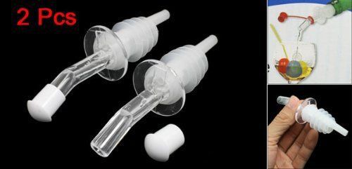 NEW 2 Pcs Wine Drink Liquor Bottle Pourer Clear White