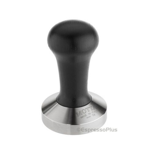 Motta Professional Flat Base 57mm Coffee Tamper - Black Handle