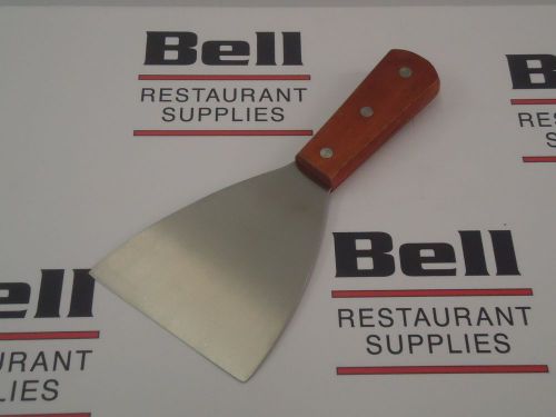 *new* update wscr-4 wood handle 4&#034; slanted blade grill scraper - free shipping! for sale