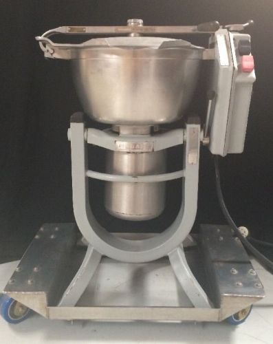 Hobart hcm450 commercial vertical chopper cutter mixer w/ rolling base cart for sale