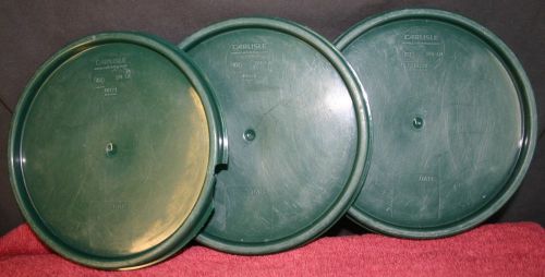 3 carlisle round commercial food storage containers 10771 2/ 4 qt. for sale