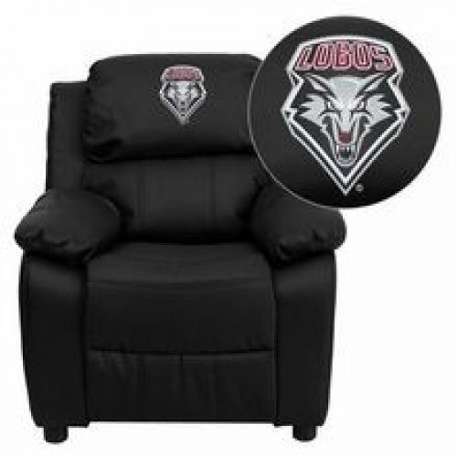 Flash Furniture BT-7985-KID-BK-LEA-40019-EMB-GG New Mexico Lobos Embroidered Bla