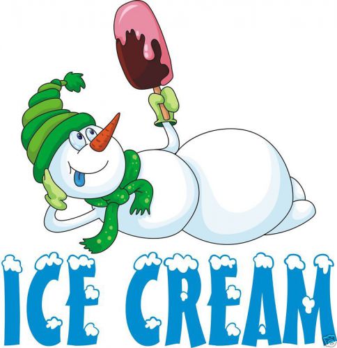 Ice Cream Decal 8&#034; Concession Restaurant Food Truck Sticker Vinyl Menu Sign