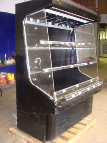 Hd&#034; hussmann &#034; refrigerated cooler deli / meat lighted vertical merchandiser for sale