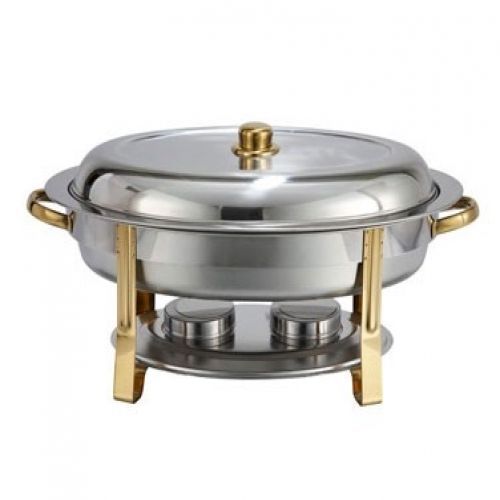 202 oval 6 qt. chafer with gold accents for sale